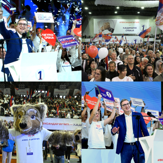 Vučić: "Nećemo da nam stranci odlučuju – sudbinu Srbije određuje naš narod"; "Ruzmarin" odjekivao Lazarevcom
