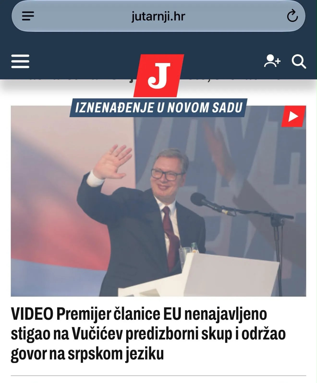 Hrvati pali u očaj; Fico napustio Brisel kako bi pružio podršku Aleksandru Vučiću FOTO