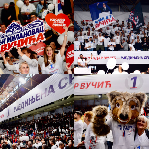Sve je spremno za veliki skup liste "Aleksandar Vučić - Ujedinjena Srbija"u Čačku; Krcata Hala "Borac"