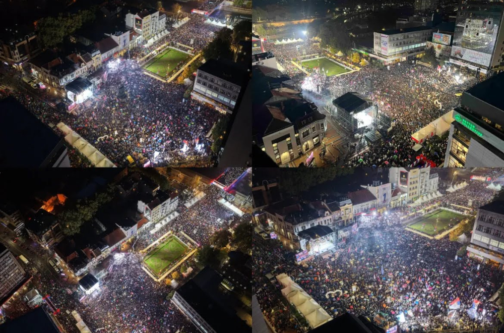 Najveći skup ikada u Nišu – prepun trg na okupljanju liste "Ujedinjena Srbija"; Vučić: "Hvala, Niš!" FOTO