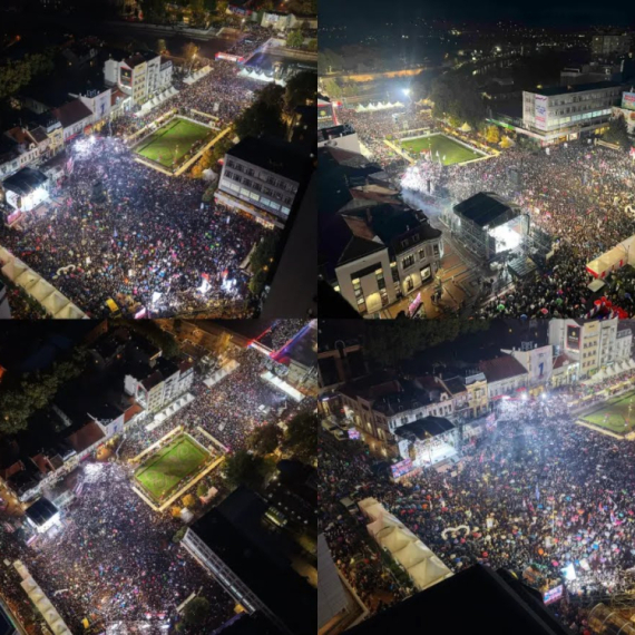 Najveći skup ikada u Nišu – prepun trg na okupljanju liste "Ujedinjena Srbija"; Vučić: "Hvala, Niš!" FOTO