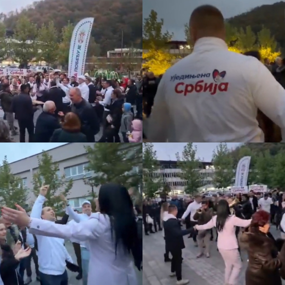 Majdanpek uz "Ujedinjenu Srbiju": Građani na ulicama zaigrali kolo; Orilo se "Aco, Srbine" VIDEO