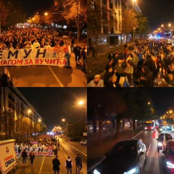 "Zemun svom snagom uz Vučića"; Veliki broj građana na ulicama; Pružili podršku listi "Ujedinjena Srbija" VIDEO