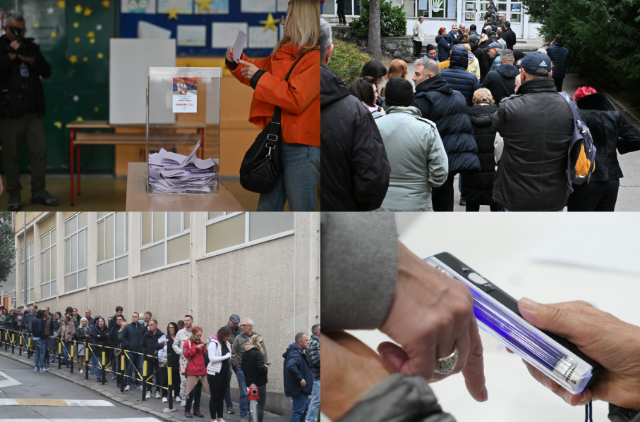 Stigao prvi presek izlaznosti; Redovi za glasanje od ranog jutra; Na biralištima i građani sa KiM FOTO/VIDEO