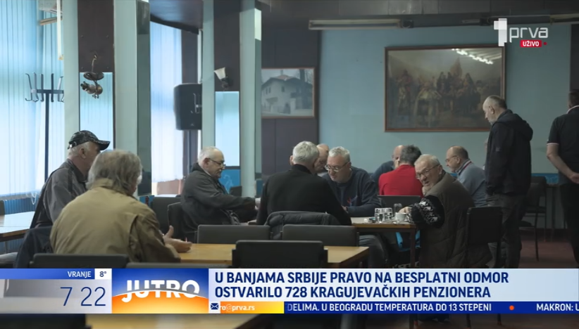Pravo na besplatan odmor ostvarilo 728 kragujevačkih penzionera