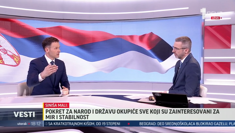 Gost Vesti na TV Prva Siniša Mali