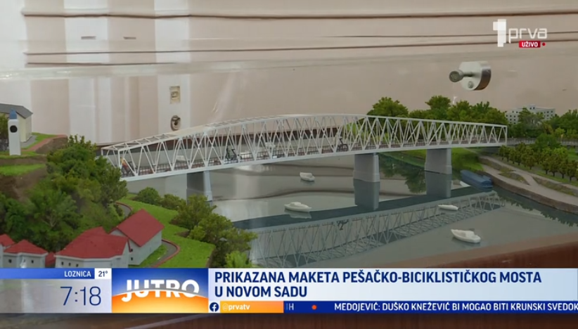 Prikazana maketa novog pešačko-biciklističkog mosta u Novom Sadu