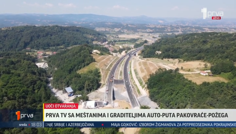 Radovi na auto-putu Preljina-Požega u završnoj fazi