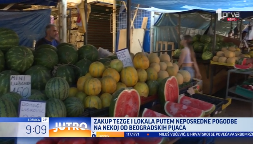 Zakupite tezge ili lokale putem neposredne pogodbe na nekoj od beogradskih pijaca
