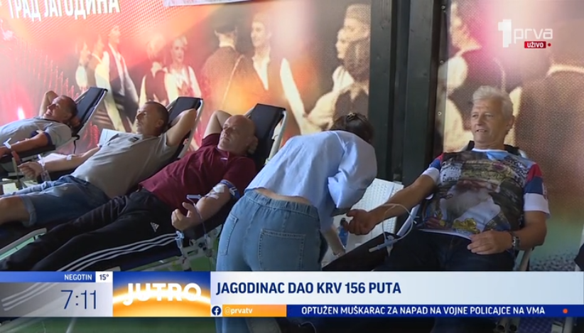 Jagodinac dao krv 156 puta