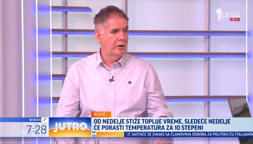 Meteorolog Ivan Ristić o vremenskoj prognozi u narendom periodu