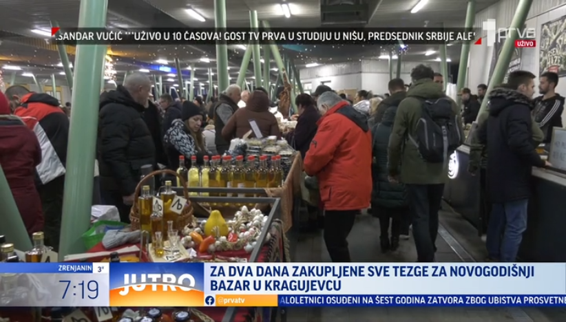 Velika zainteresovanost Kragujevčana za novogodišnji bazar
