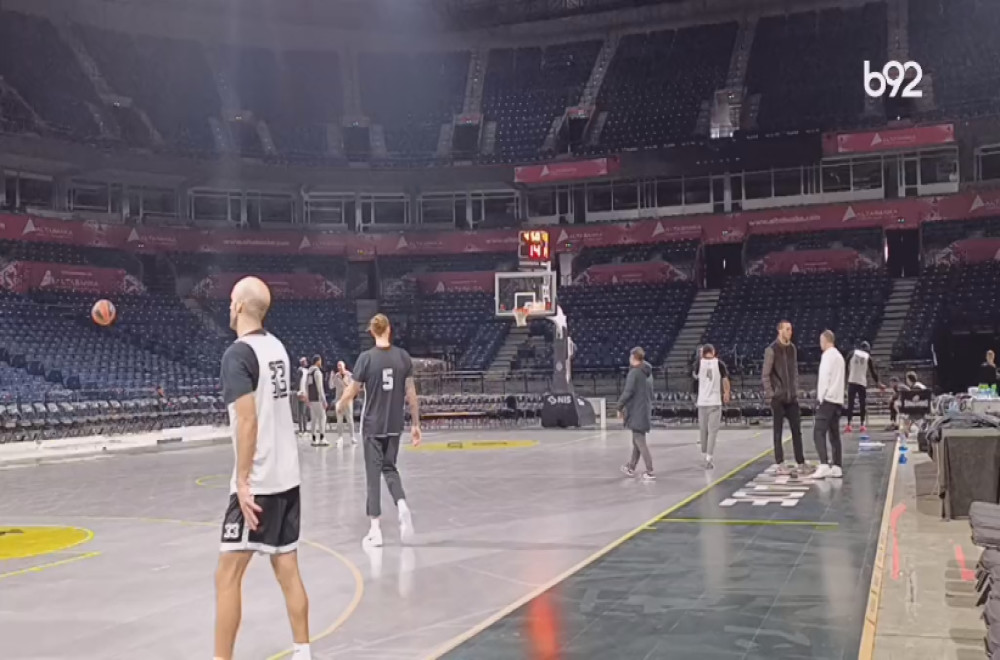 Trening Partizana pred duel sa Virtusom