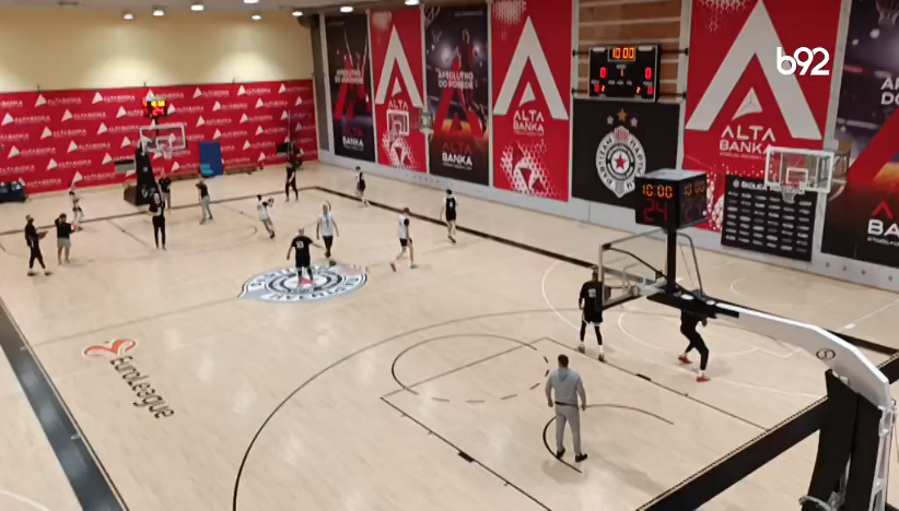 Trening Partizana pred Olimpijakos