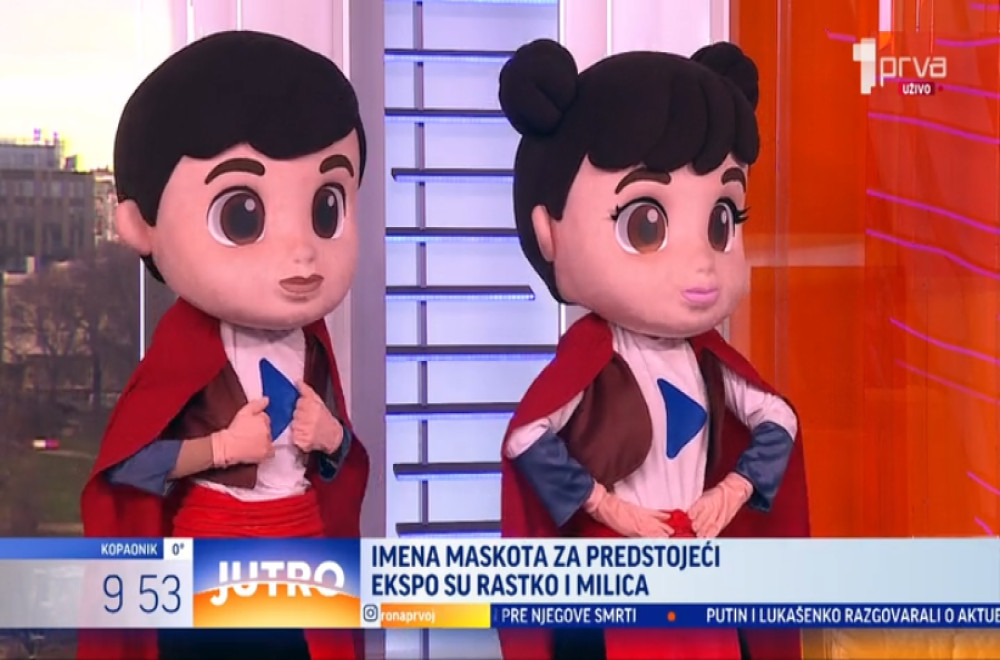 Rastko i Milica posetili studio Prve TV