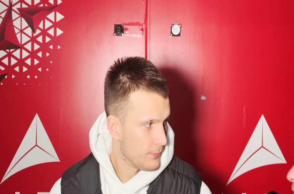 Arijan Lakić posle pobede Partizana nad Crvenom zvezdom