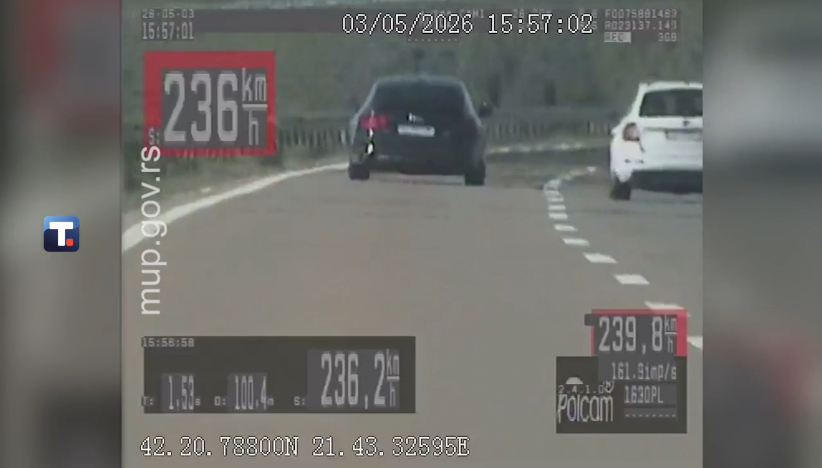 Grk vozio 236 km/h kod Bujanovca!