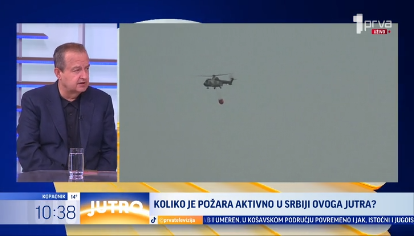 Dačić: "Trenutno aktivno 12 požara na otvorenom"