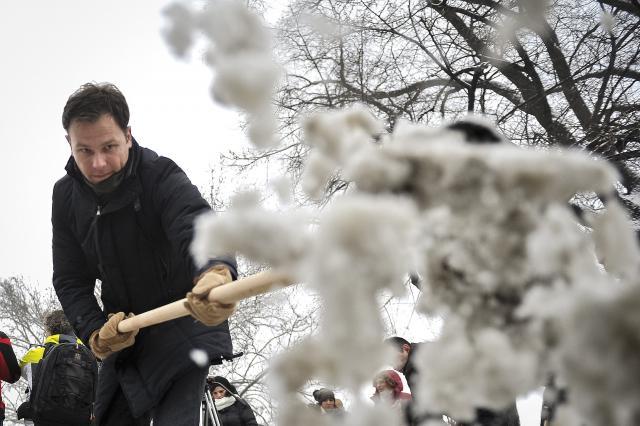Belgade mayor, minister join snow clearing effort