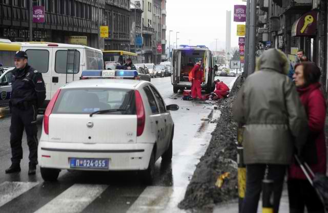 Speeding car kills man jaywalking in downtown Belgrade