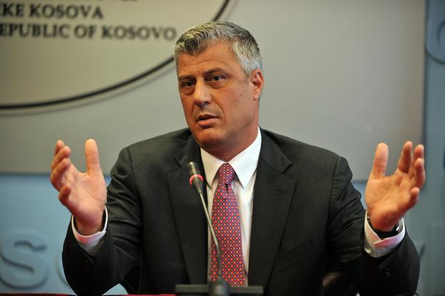 Thaci "attacked with paint" by unknown perpetrators