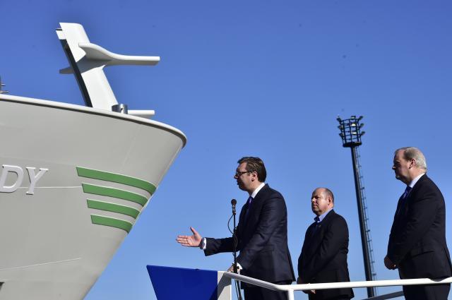 PM takes part in christening of passenger cruiser