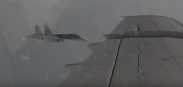 NATO warplane "escorts" Russian defense minister/VIDEO