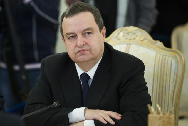 Dacic is seen in Moscow on Friday (Tanjug/AP)
