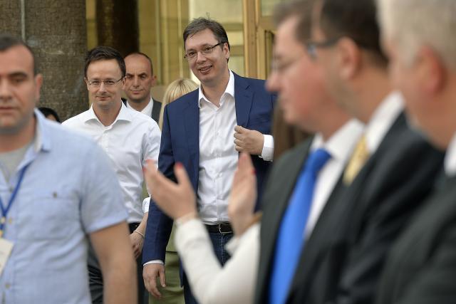 Hungarian FM takes part in Serbian ruling party's campaign