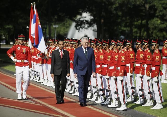 Jakarta: Indonesian president receives Serbian counterpart