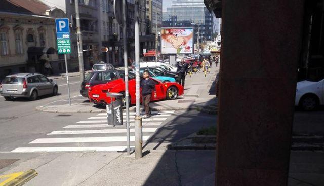 Belgrader spots Ferrari illegally parked in front of police