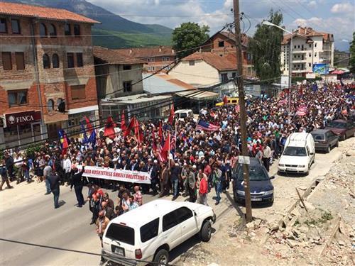 Ethnic Albanians protest in Decani