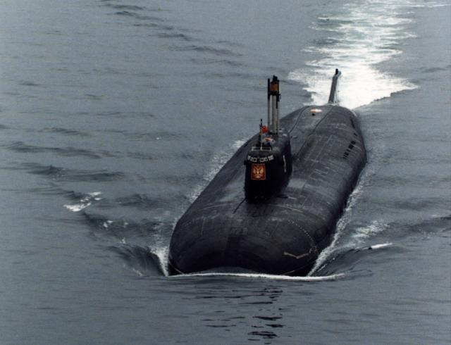British "intercepted slow-moving surfaced Russian submarine"
