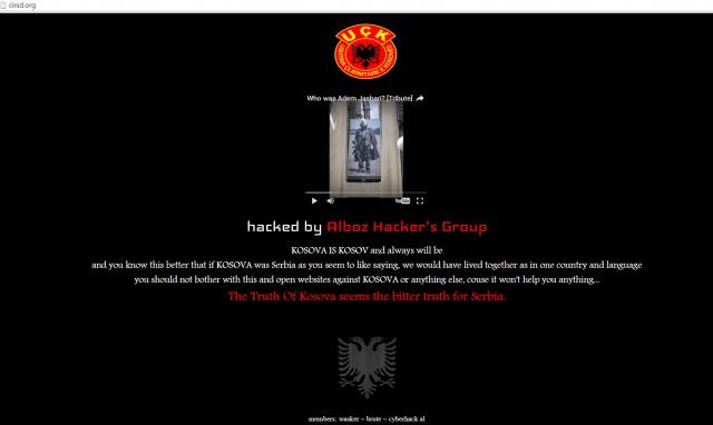 Albanski hakeri oborili sajt Jeremićevog instituta