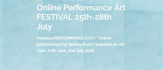 Festival performansa koji se održava na internetu
