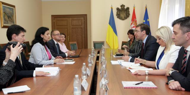 Vučić razgovarao sa potpredsednicom ukrajinske vlade