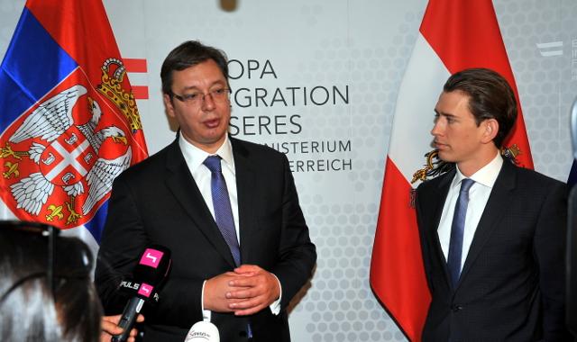Austrian FM says Vucic is "anchor of stability in Balkans"