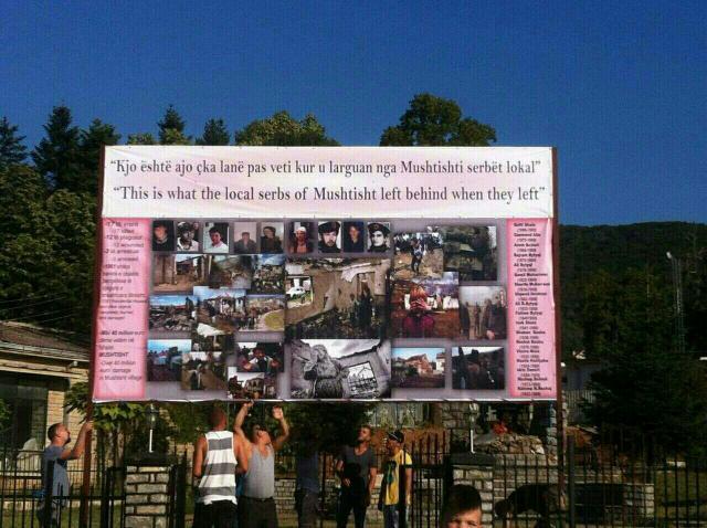 Billboard in Kosovo village "inciting ethnic hatred"