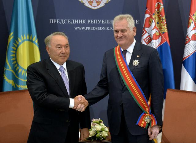 Nazarbayev decorates Nikolic with Order of Friendship