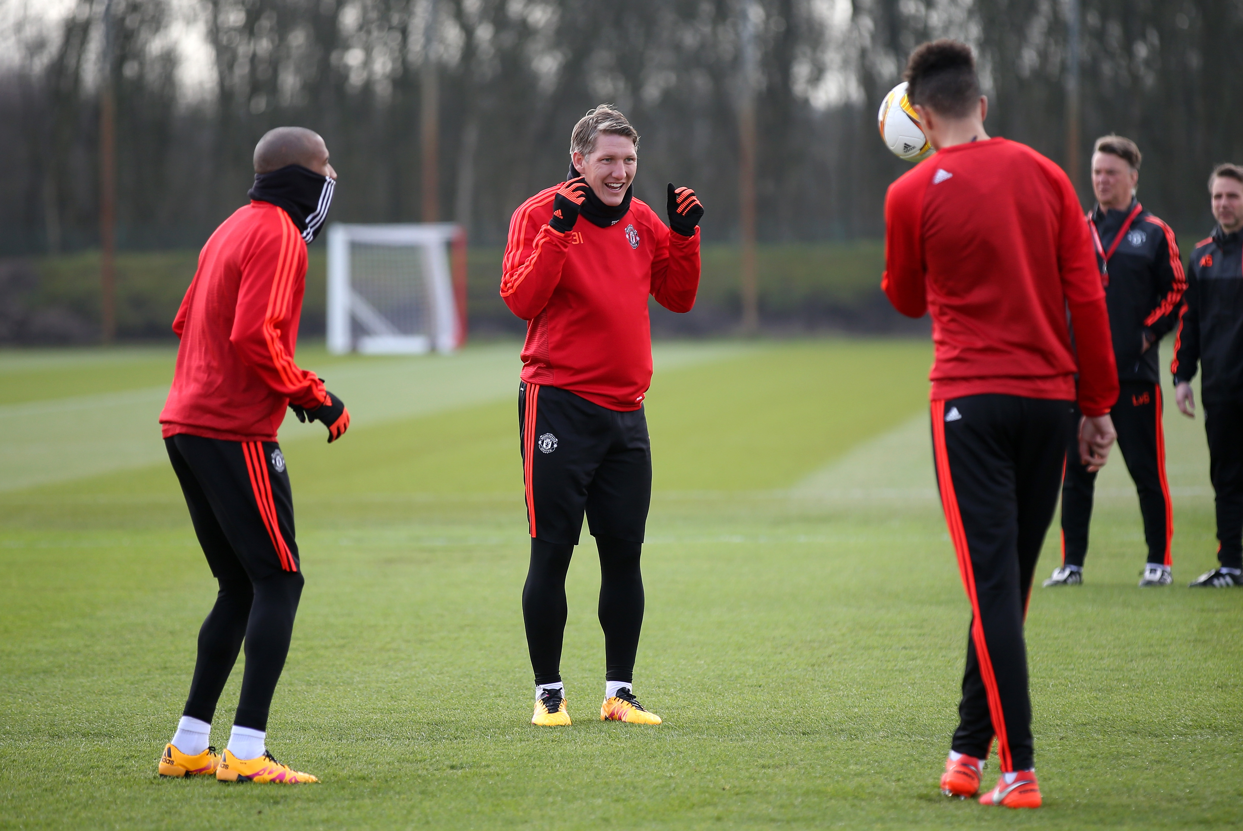 Тренировка перед матчем. Бассейн на тренировочной базе «Манчестер Юнайтед» в Кэррингтоне.