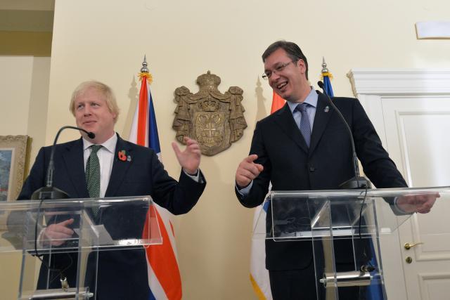 PM Vucic meets with British Foreign Secretary Johnson