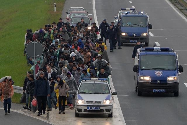 Migrants who walked to border attempt to cross into Croatia