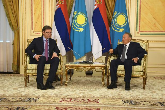 Kazakhstan's president receives Serbian PM