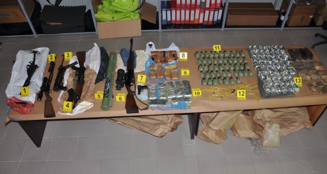 Huge arms and explosives cache discovered, 10 arrested