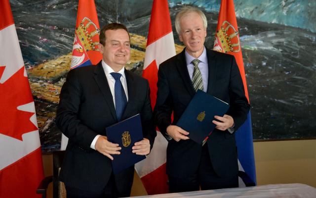 Dacic meets with Canadian FM, Serbian caucus