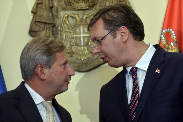 Serbian PM Vucic to meet with EU Commissioner Hahn