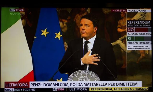 Italian PM Renzi loses referendum and resigns