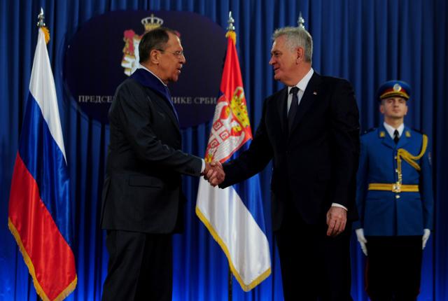 Russia's Lavrov presented with Serbian state decoration