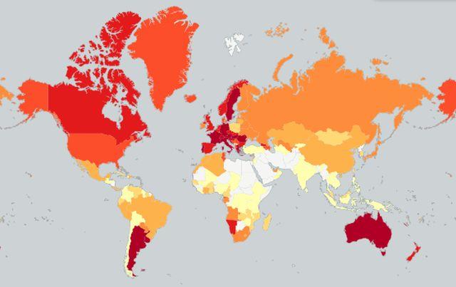 Gde je Srbija? Pogledajte mapu “najpijanijih” nacija na svetu