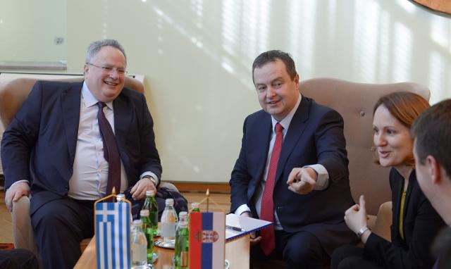 Dacic in separate meetings with Tsipras and Kotzias